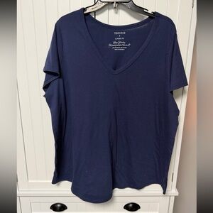 Torrid Classic Navy V-Neck Tee